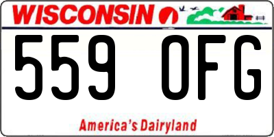 WI license plate 559OFG