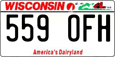 WI license plate 559OFH