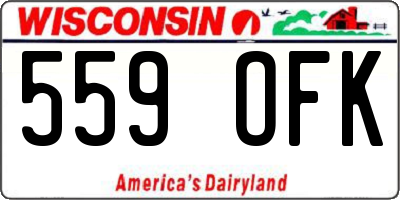 WI license plate 559OFK