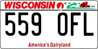 WI license plate 559OFL