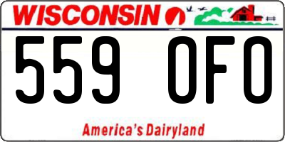WI license plate 559OFO