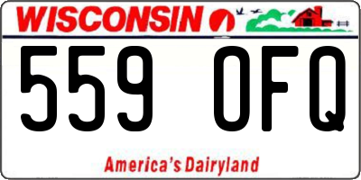 WI license plate 559OFQ