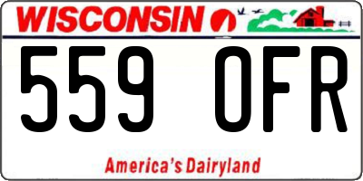 WI license plate 559OFR