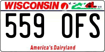 WI license plate 559OFS