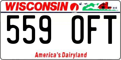 WI license plate 559OFT
