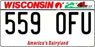 WI license plate 559OFU