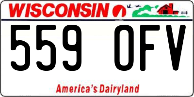 WI license plate 559OFV