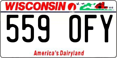 WI license plate 559OFY