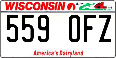 WI license plate 559OFZ