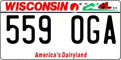WI license plate 559OGA