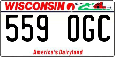 WI license plate 559OGC