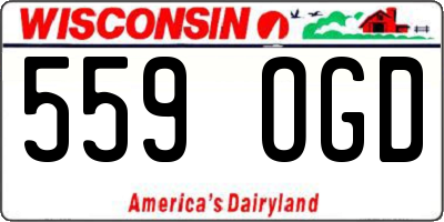 WI license plate 559OGD