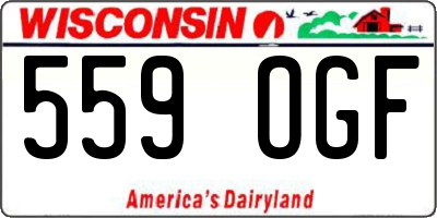 WI license plate 559OGF