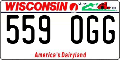 WI license plate 559OGG
