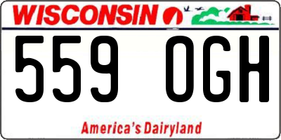 WI license plate 559OGH