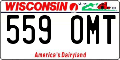 WI license plate 559OMT