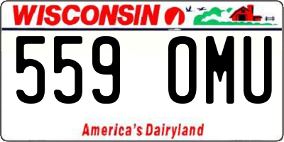 WI license plate 559OMU