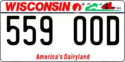 WI license plate 559OOD