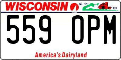 WI license plate 559OPM