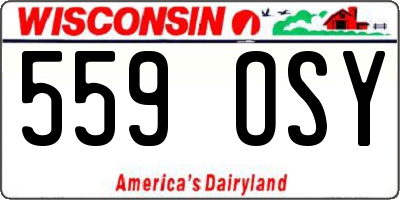 WI license plate 559OSY
