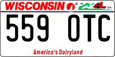 WI license plate 559OTC