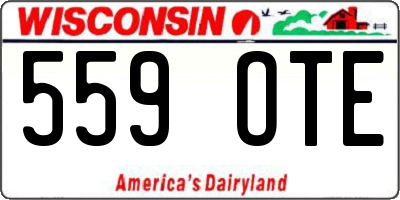 WI license plate 559OTE