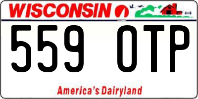 WI license plate 559OTP