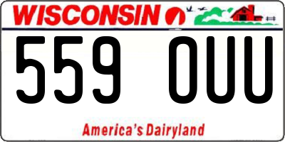 WI license plate 559OUU