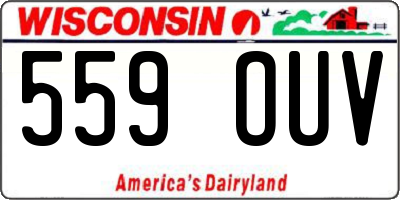 WI license plate 559OUV