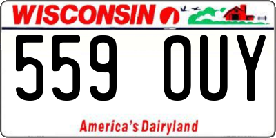 WI license plate 559OUY