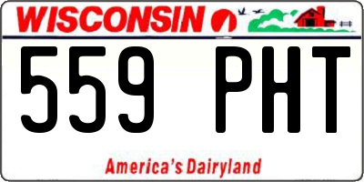 WI license plate 559PHT