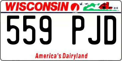 WI license plate 559PJD