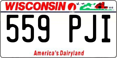 WI license plate 559PJI