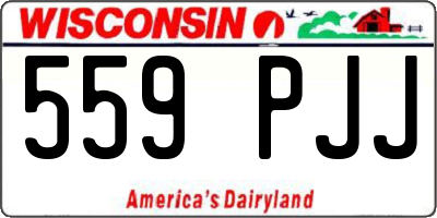 WI license plate 559PJJ