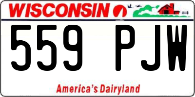WI license plate 559PJW
