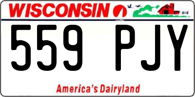 WI license plate 559PJY