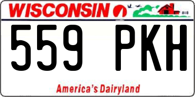 WI license plate 559PKH
