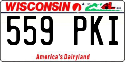 WI license plate 559PKI