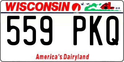 WI license plate 559PKQ