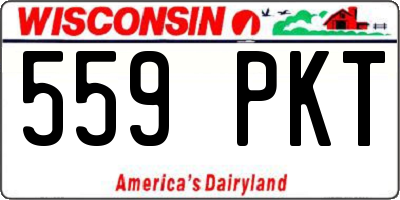 WI license plate 559PKT