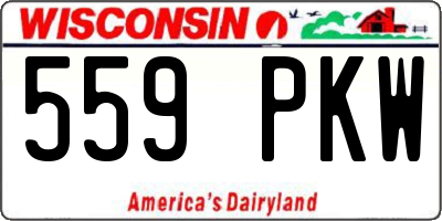 WI license plate 559PKW