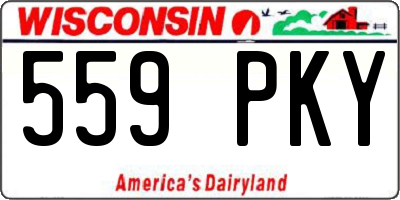 WI license plate 559PKY