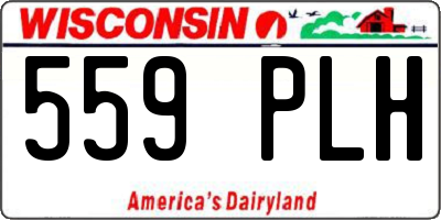 WI license plate 559PLH
