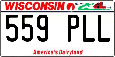 WI license plate 559PLL