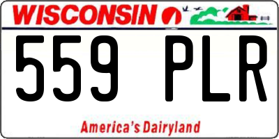WI license plate 559PLR