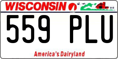 WI license plate 559PLU