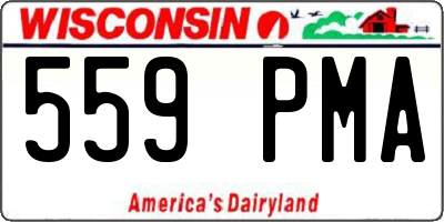WI license plate 559PMA