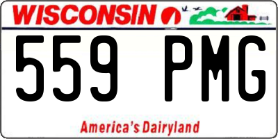 WI license plate 559PMG