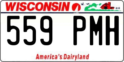 WI license plate 559PMH