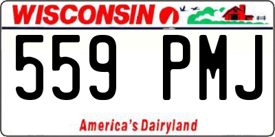 WI license plate 559PMJ